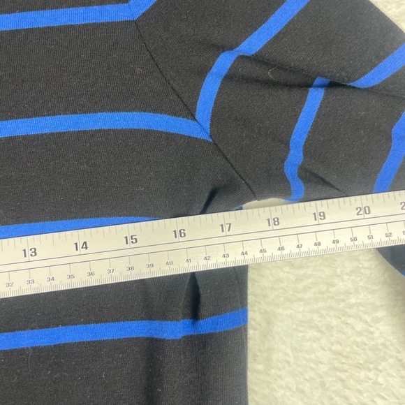 Beach Lunch Lounge Sz S Striped 100% Cotton Knit Sweaterdress Midi Long Sleeves - Picture 10 of 16